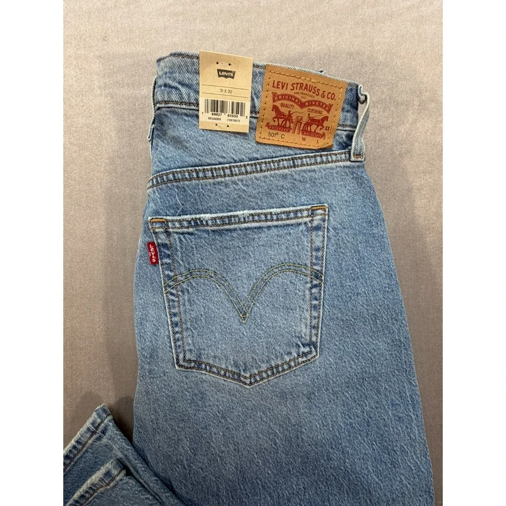 NWT Levi's 501 Curve Men Denim Jeans Button Fly‎ Size 31/30 Stretch Faded